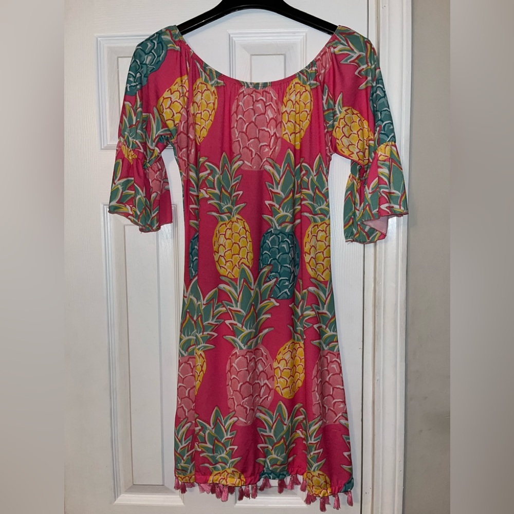 Simply Southern Pineapple Dress, Size Small - Picture 5 of 6
